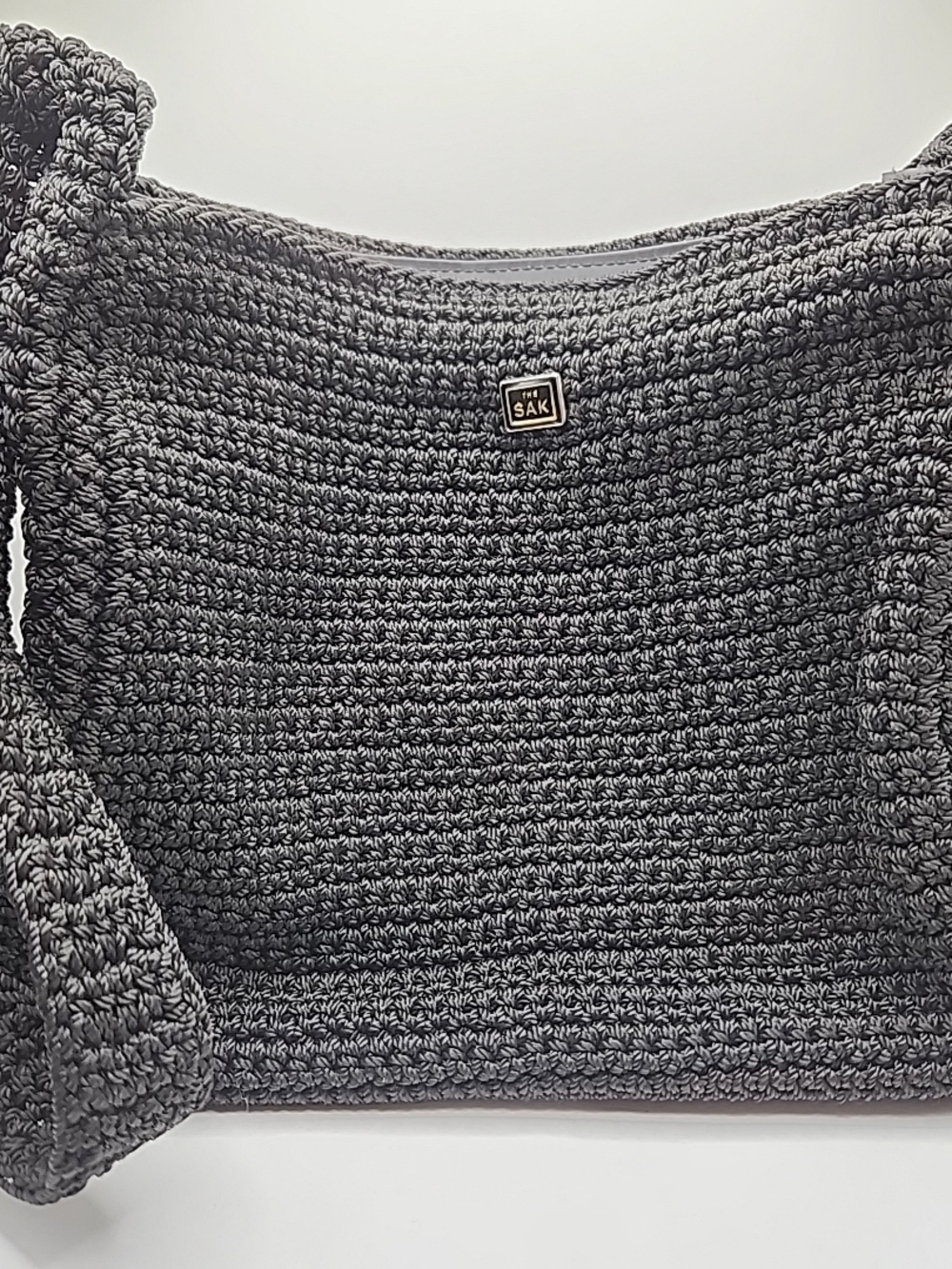 The Sak Crochet Shoulder Bag in Charcoal